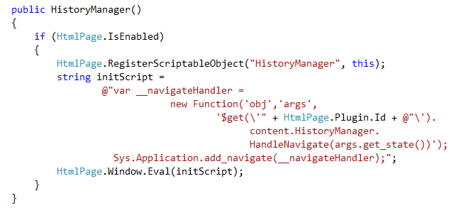 HistoryManager Constructor (code available as download)