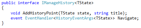 IHistoryManager (code available as download)