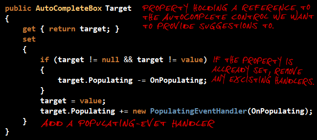 AutoCompleteBoxTarget property